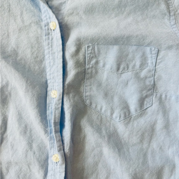 Womens Old Navy Chambray Button-Up Collared Shirt blue Size Small Tall - Picture 6 of 11